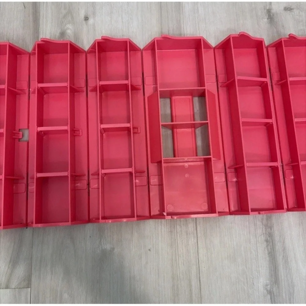 Rolykit Portable Pink Tool Box Organizer Parts Sewing Crafts Fishing 42-in